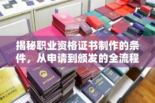 长宁揭秘职业资格证书制作的条件，从申请到颁发的全流程解析